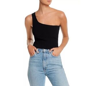 Derek Lam 10 Crosby Isla One Shoulder Cropped Top
